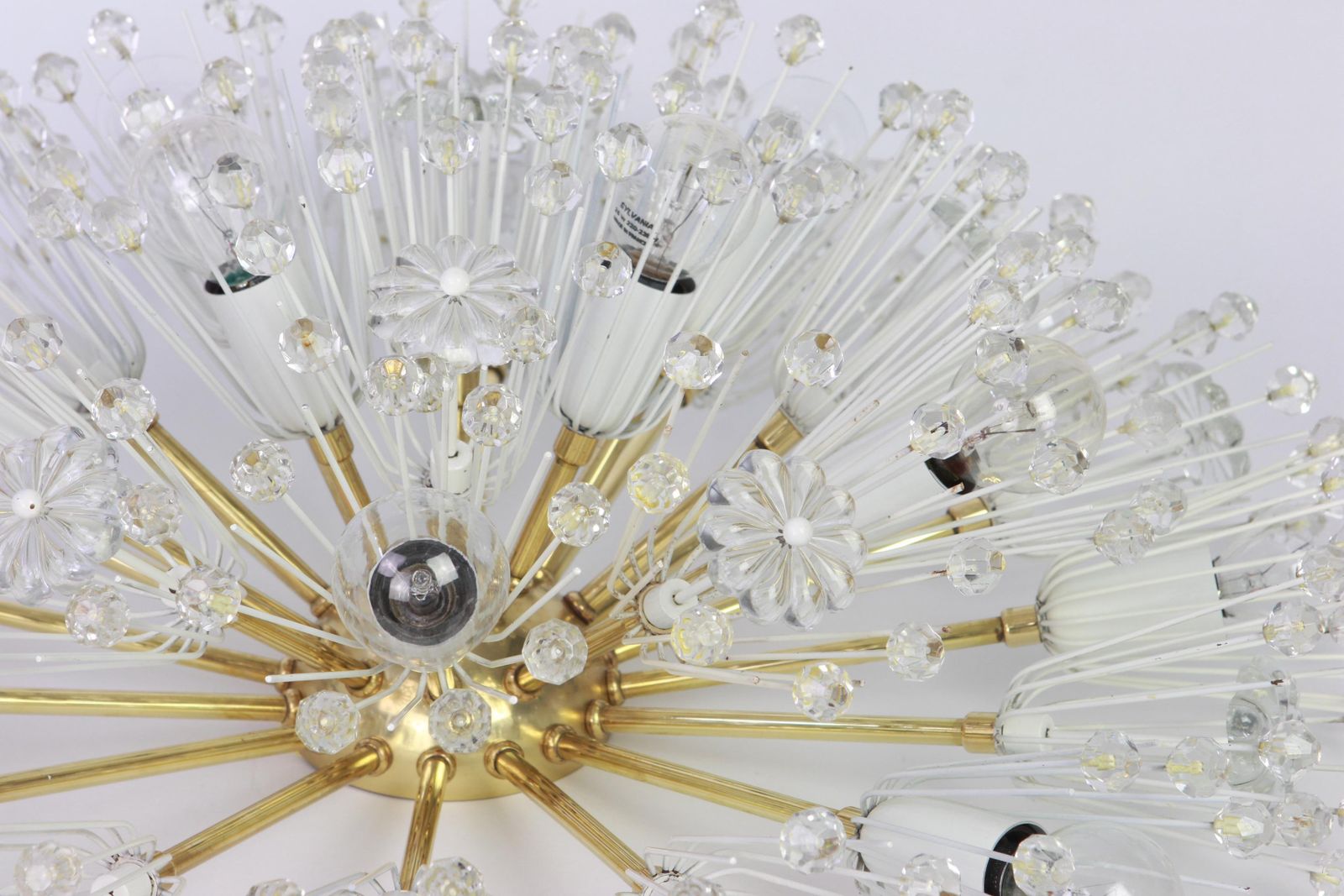 1 Of 3 Starburst Brass Chandelier By Emil Stejnar, Austria, 1960s photo vinterior