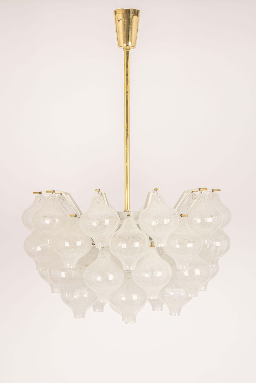 1 Of 6 Large Tulipan Glass Flush Mount / Chandelier By Kalmar, Austria, 1960s photo for sale