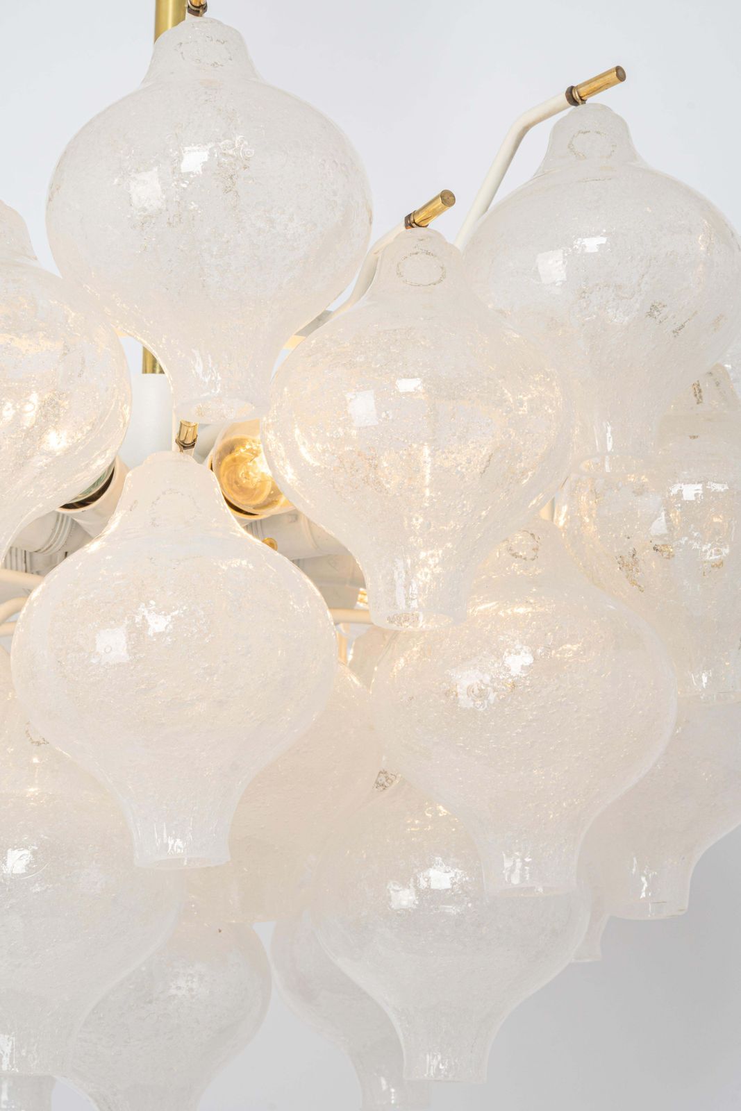 Lighting 1 Of 6 Large Tulipan Glass Flush Mount / Chandelier By Kalmar, Austria, 1960s photo