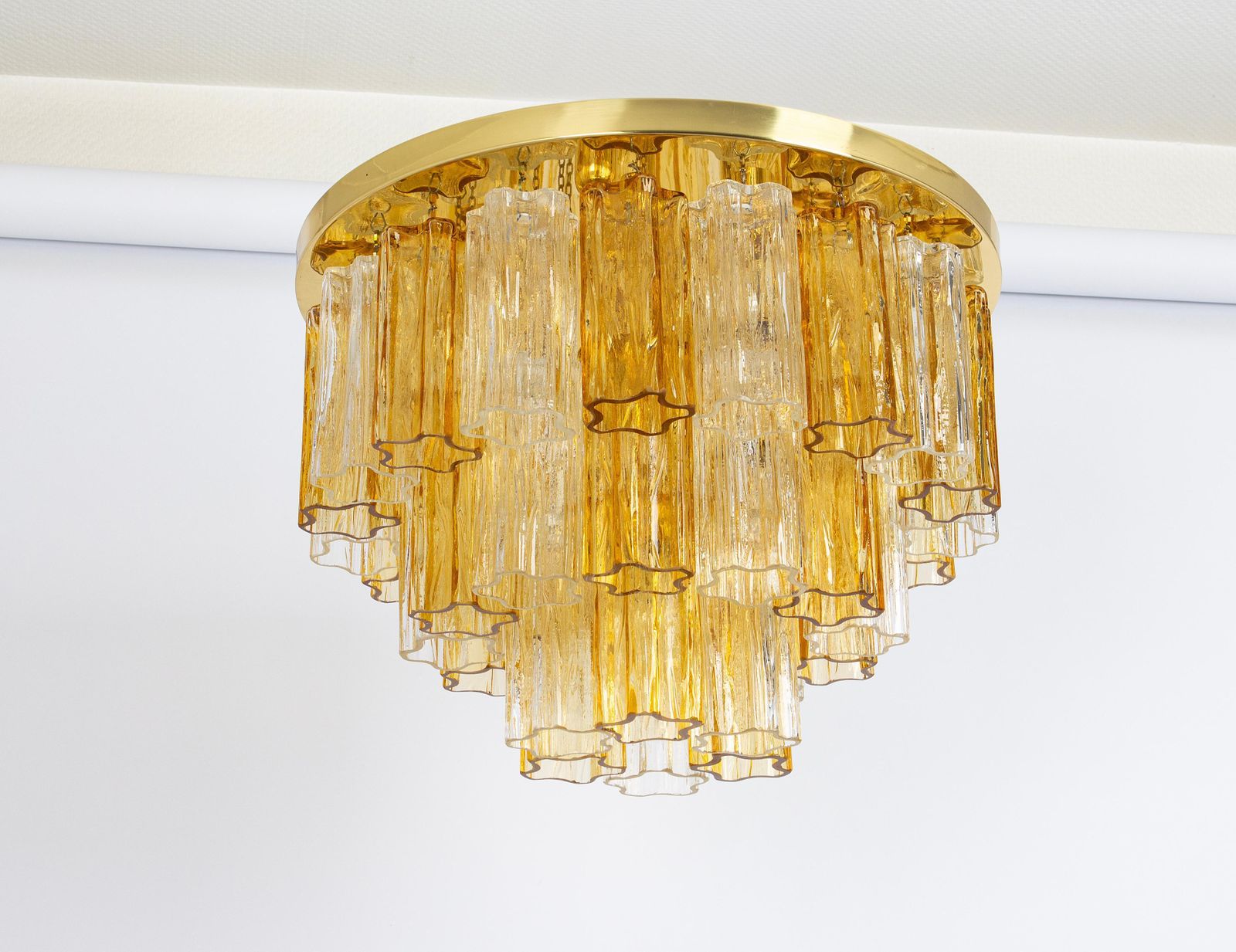1 Of 3 Tronchi Murano Glass Flush Mount Light Kalmar, Austria, 1960s photo buy