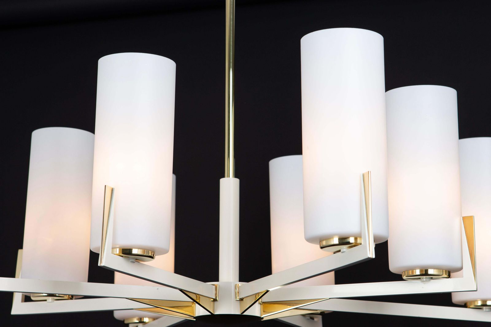 photo for sale Large Glass Sunburst Chandelier, Kaiser, Germany, 1960s