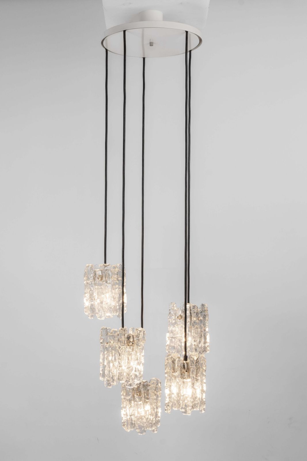 Stunning Designer Cascading Chandelier Murano Glass By Kalmar, Austria, 1970s photo vinterior