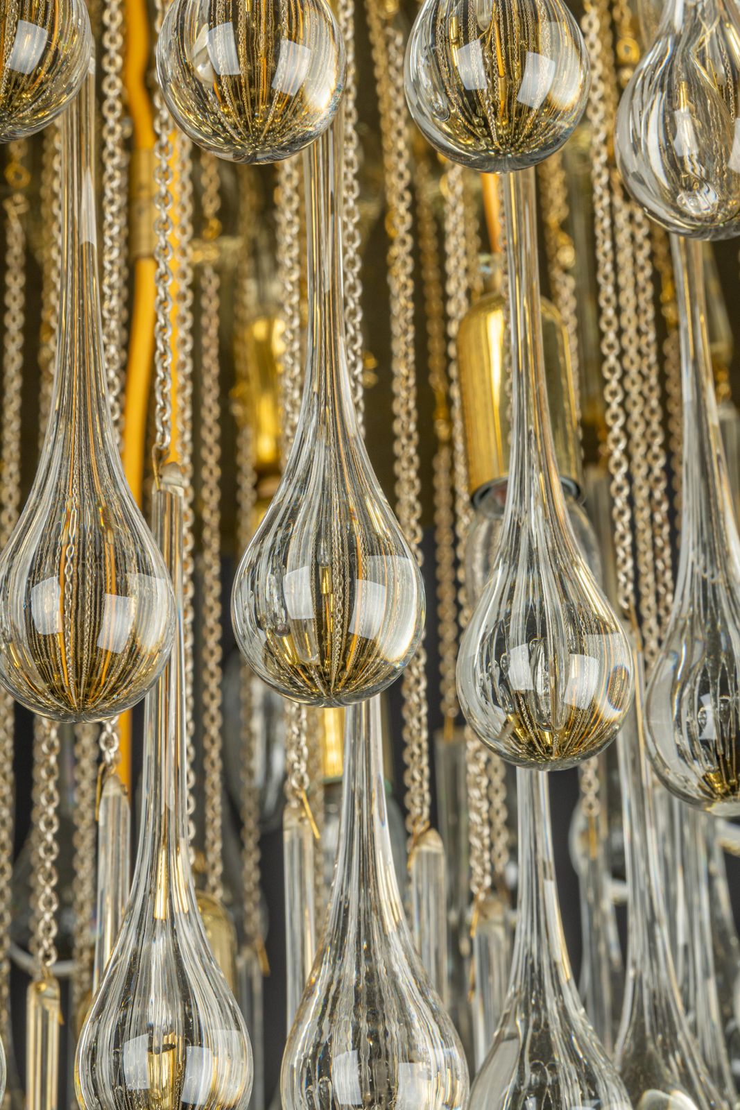 photo vinterior 1 Of 3 Large Murano Glass Tear Drop Chandelier, Christoph Palme, Germany, 1970s