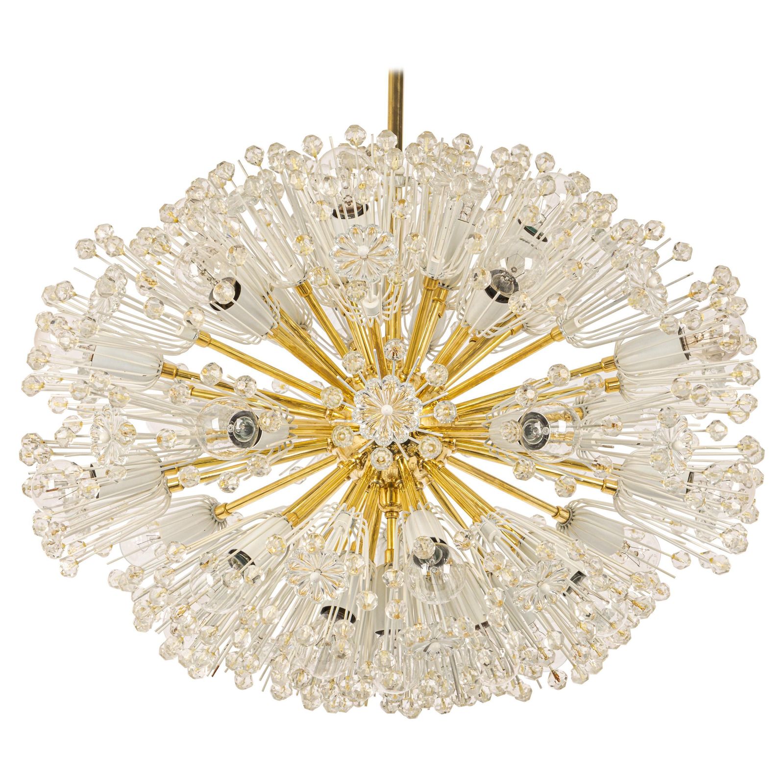 Large Starburst Brass Chandelier By Emil Stejnar, Austria, 1960s