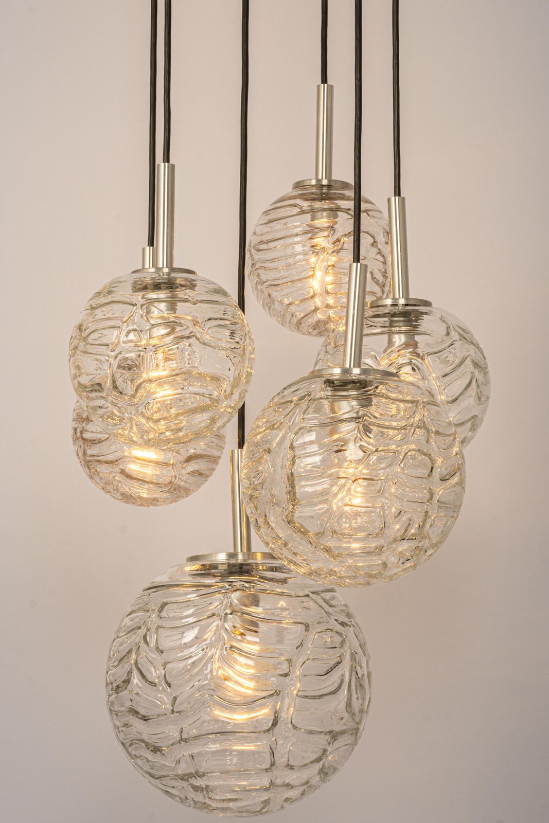Large Designer Cascading Chandelier Murano Glass By Doria, Germany, 1970s photo furniture