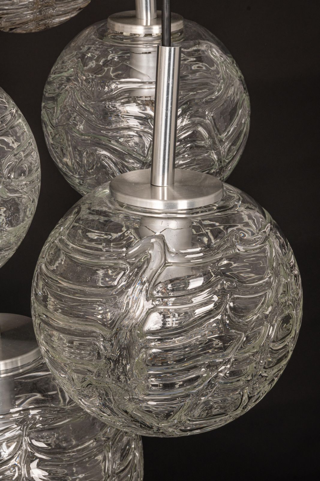 Large Designer Cascading Chandelier Murano Glass By Doria, Germany, 1970s photo buy
