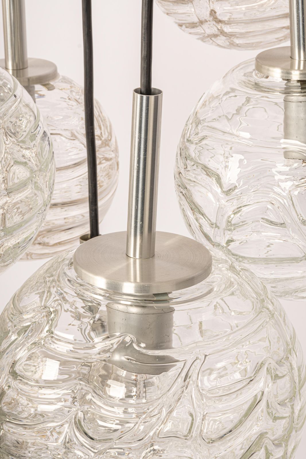 photo for sale Large Designer Cascading Chandelier Murano Glass By Doria, Germany, 1970s