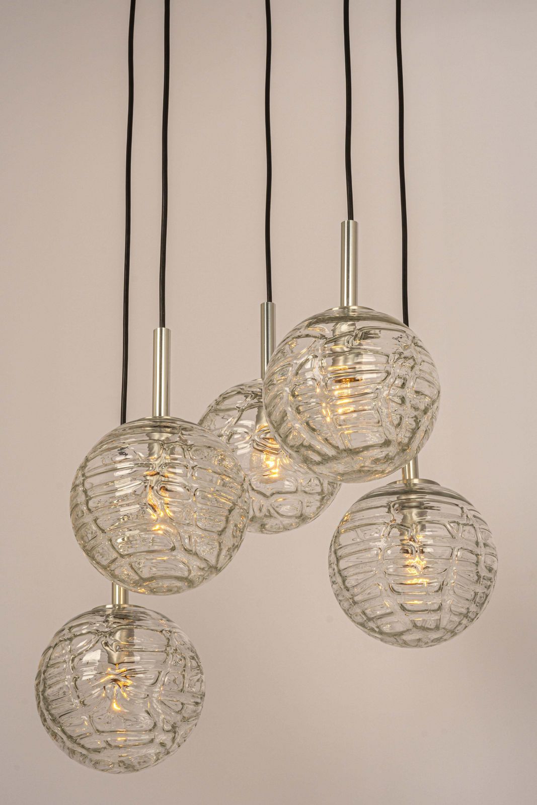 Large Designer Cascading Chandelier Murano Glass By Doria, Germany, 1970s photo buy