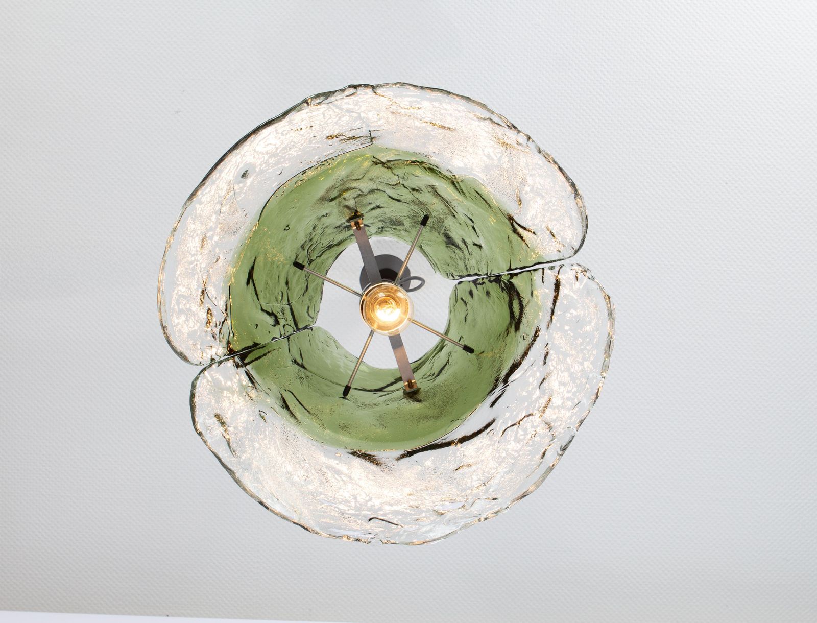 Lighting Stunning Green Murano Pendant Light In Style Of Carlo Nason By Kalmar, 1970s photo