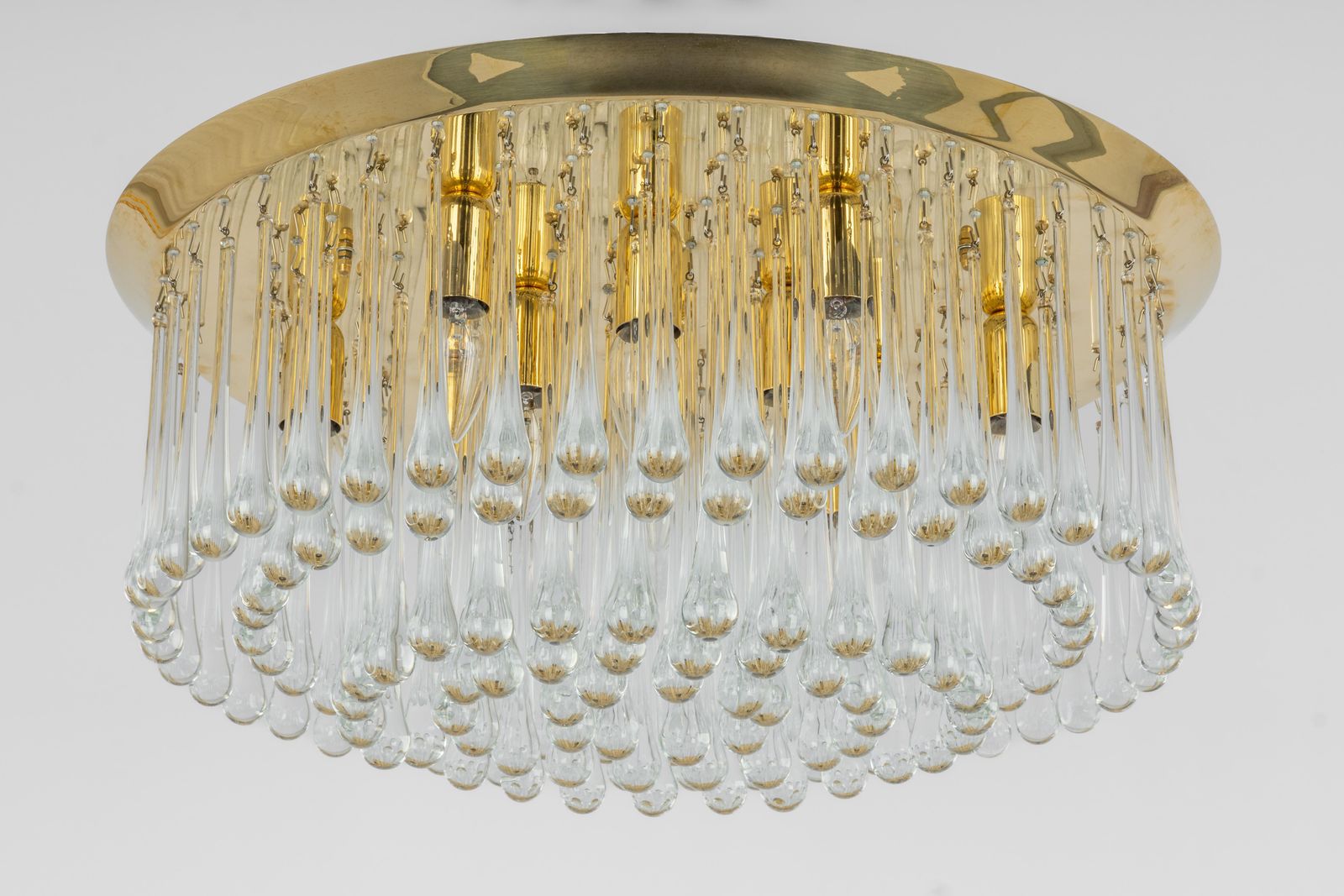 Stunning Brass Tear Drop Glasses Light Fixture Tropfen, Kalmar, Austria, 1970s photo furniture