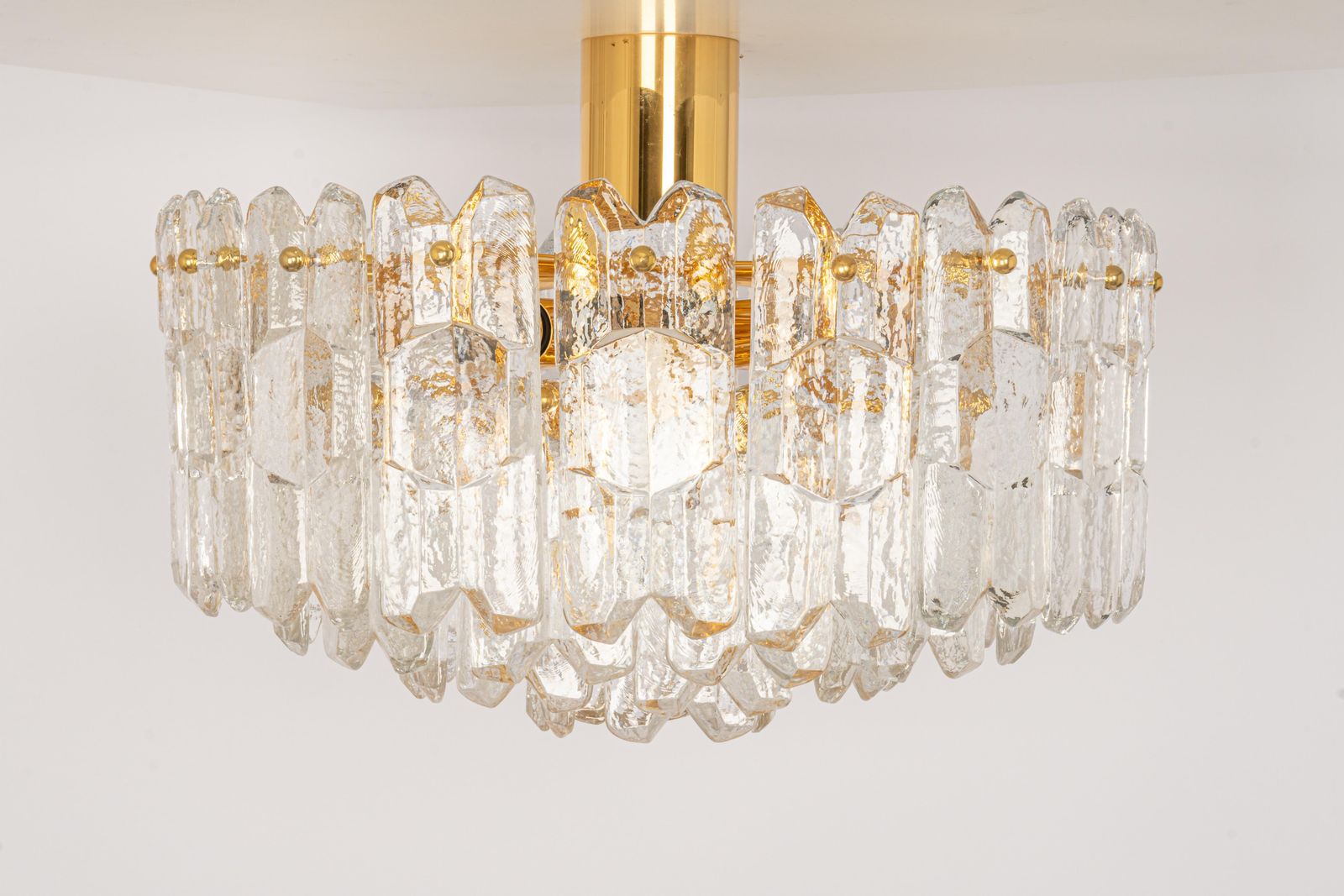 1 Of 2 Stunning Brass Murano Glass Light Fixture Palazzo, Kalmar, Austria, 1970s photo furniture