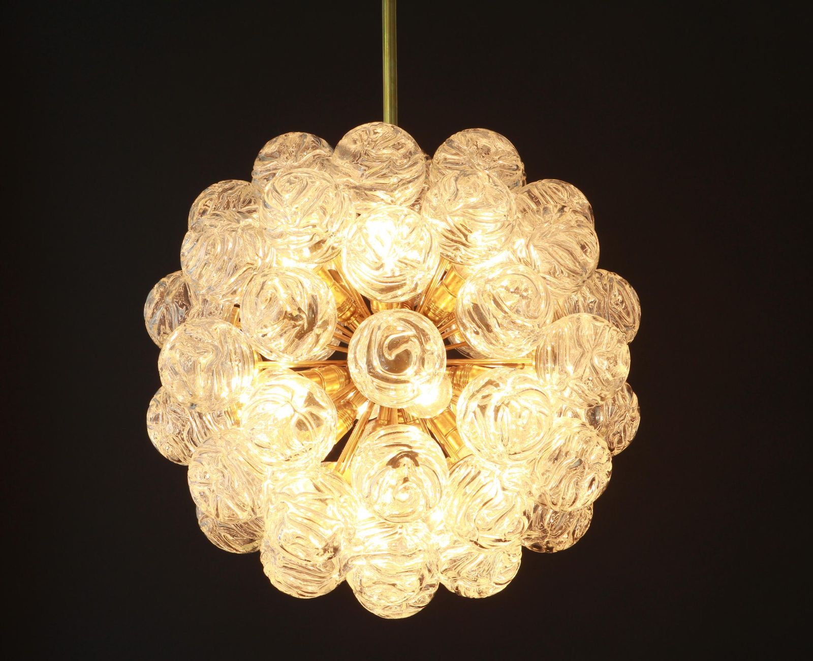 Lighting Spectacular Sputnik Chandelier With Snow Glass Balls, Doria, Germany, 1970s photo