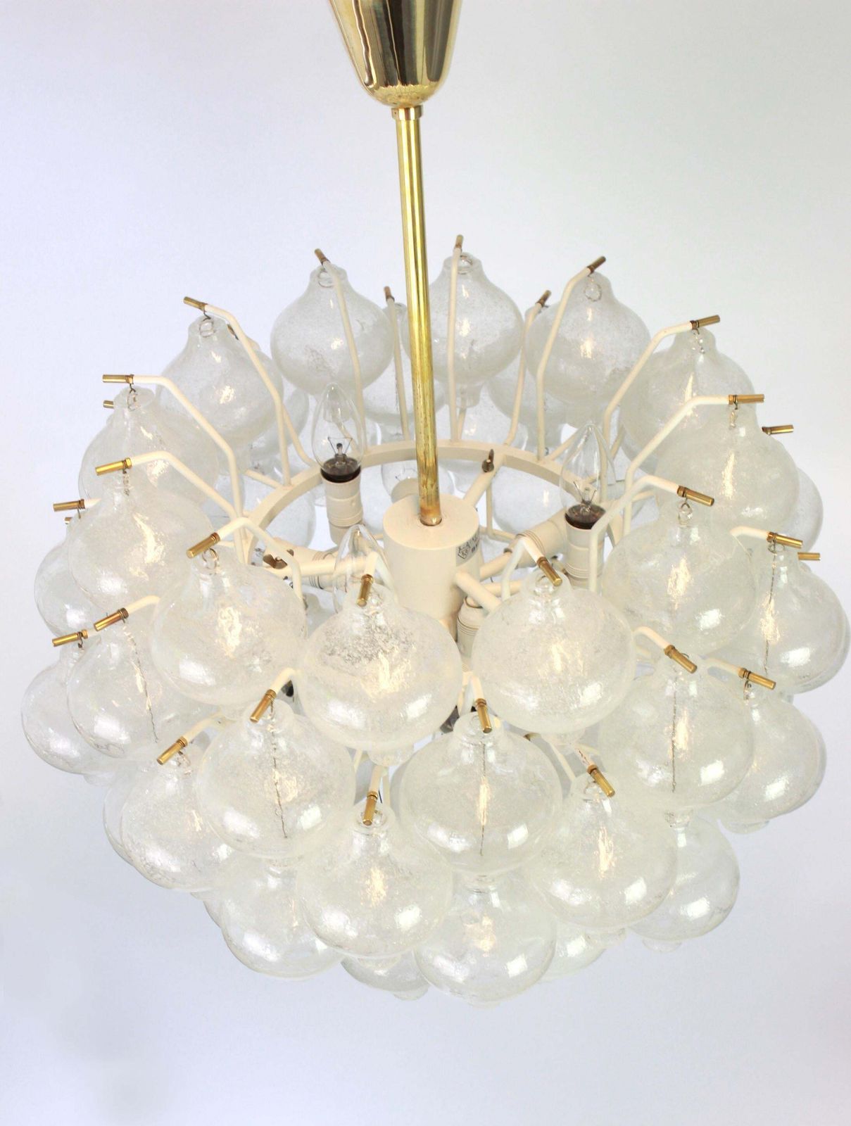 photo for sale 1 Of 6 Large Tulipan Glass Chandelier By Kalmar, Austria, 1960s