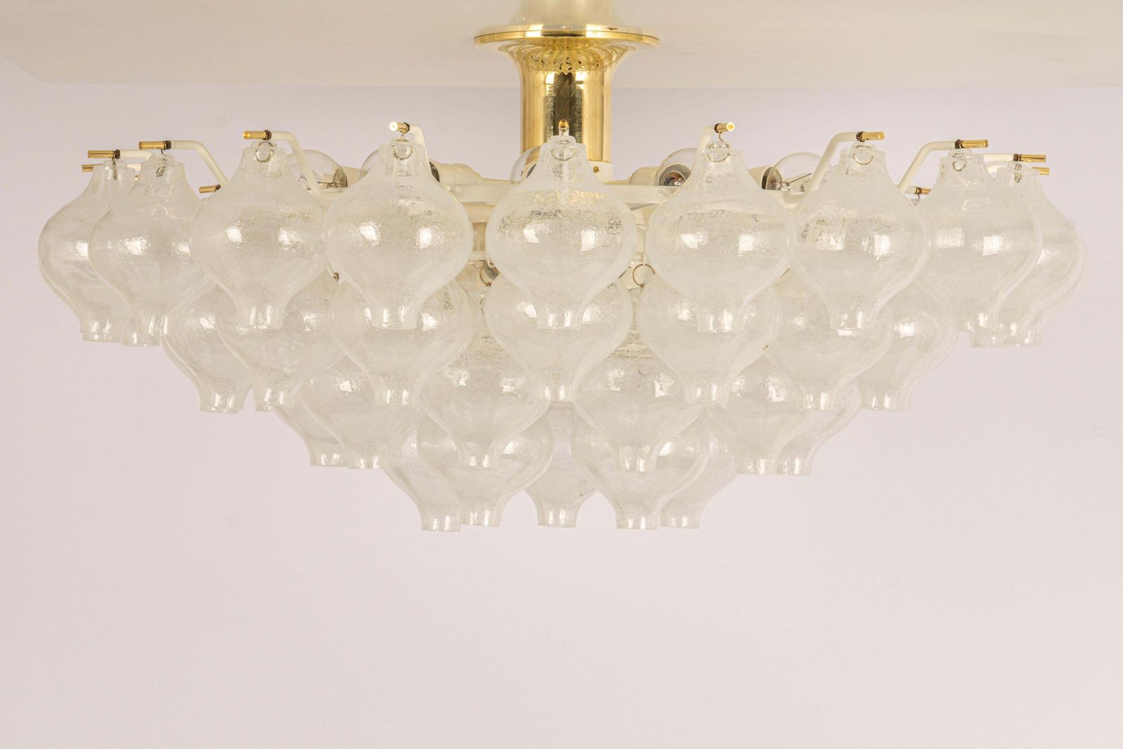 1 Of 3 Extra Large Tulipan Glass Flushmount By Kalmar, Austria, 1960s photo furniture
