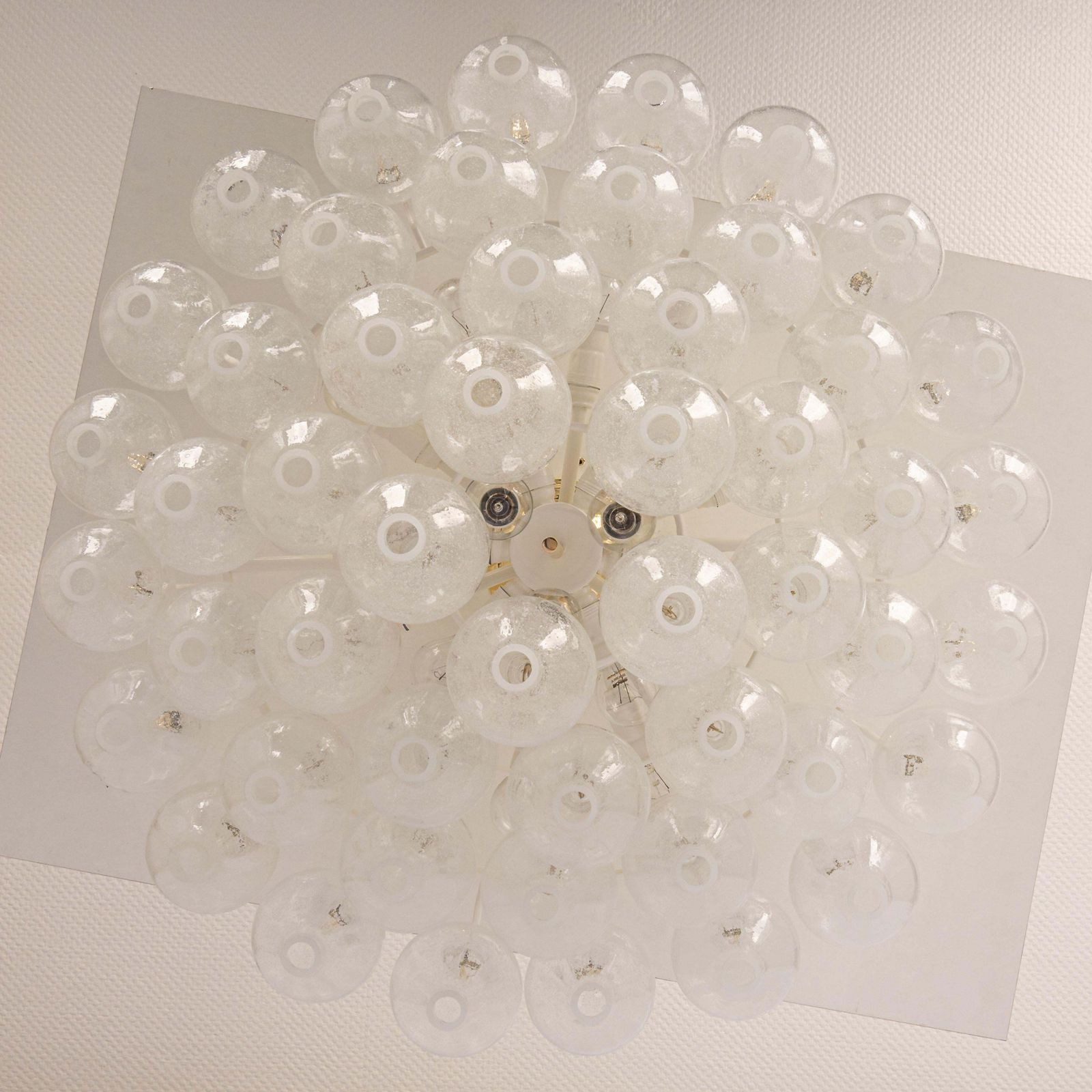 1 Of 3 Extra Large Tulipan Glass Flushmount By Kalmar, Austria, 1960s photo vinterior