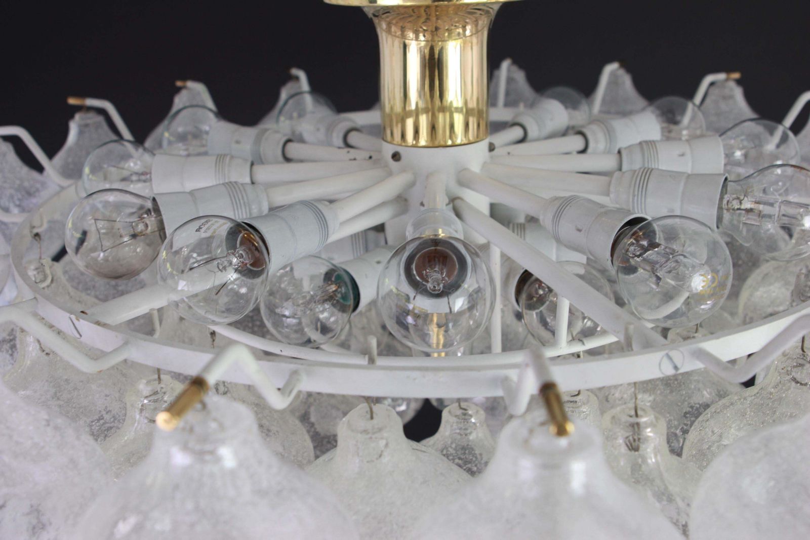 1 Of 3 Extra Large Tulipan Glass Flushmount By Kalmar, Austria, 1960s photo vintage