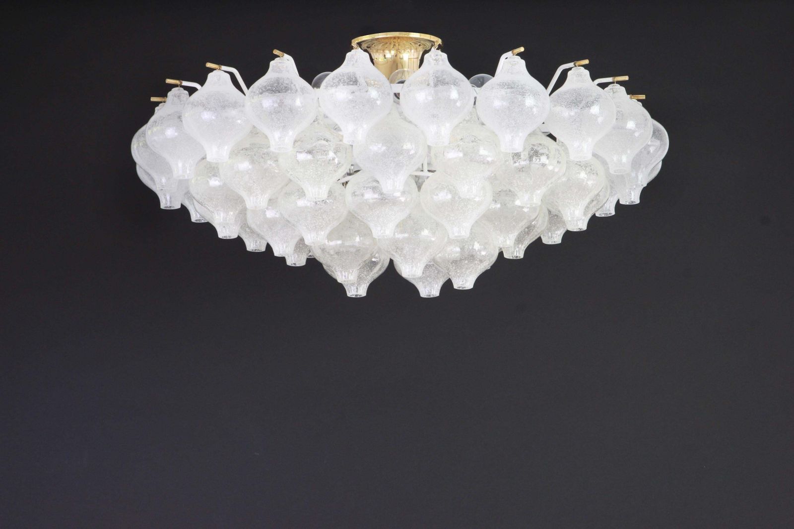 photo buy 1 Of 3 Extra Large Tulipan Glass Flushmount By Kalmar, Austria, 1960s