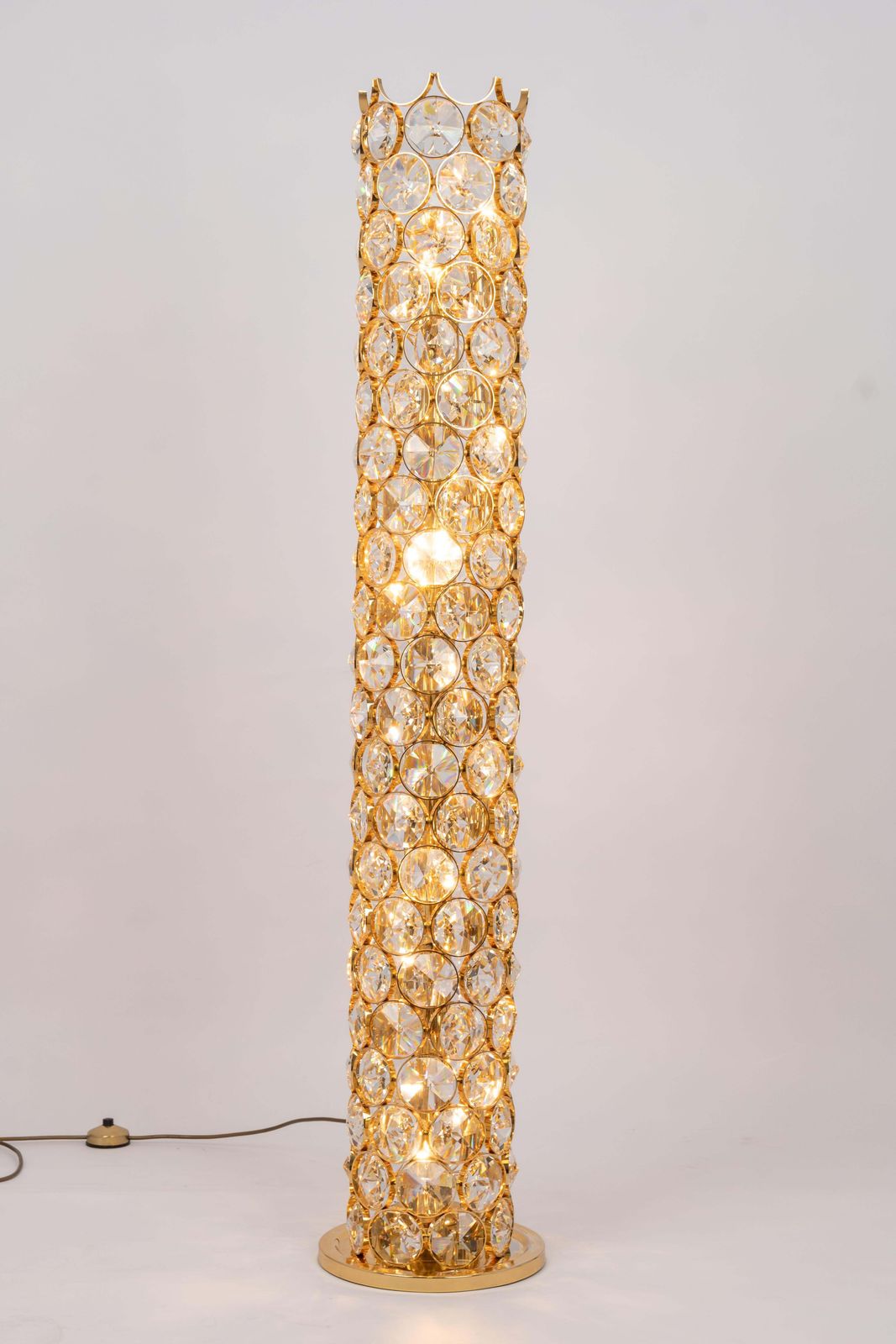 Exquisite Gilt Jewel Floor Lamp Sciolari Design By Palwa, Germany, 1960s photo buy