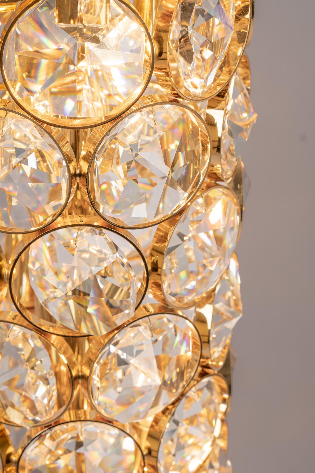 photo furniture Exquisite Gilt Jewel Floor Lamp Sciolari Design By Palwa, Germany, 1960s