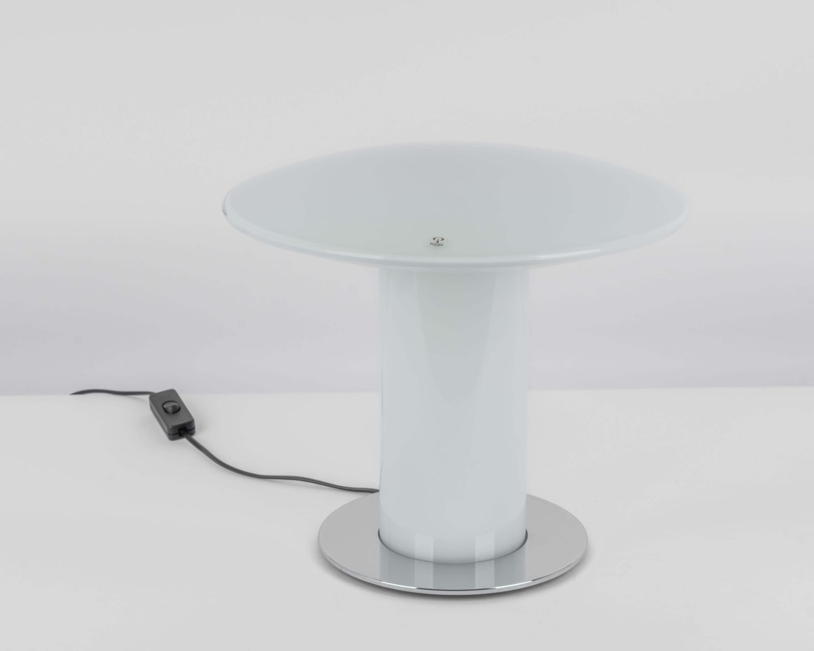 photo buy 1 Of 2 Wonderful Glass Mushroom Table Lamp By Peill & Putzler, Germany, 1970s