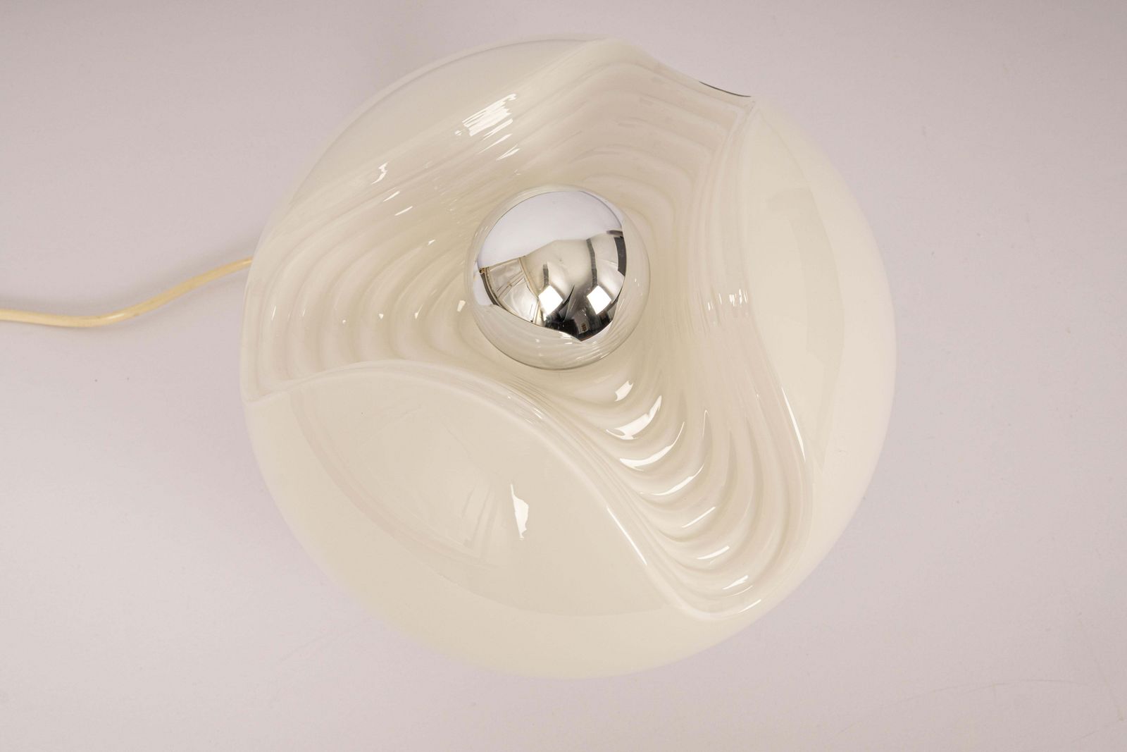 1 Of 2 Petite Glass Table Light By Koch & Lowy For Peill & Putzler, Germany, 70s photo vinterior
