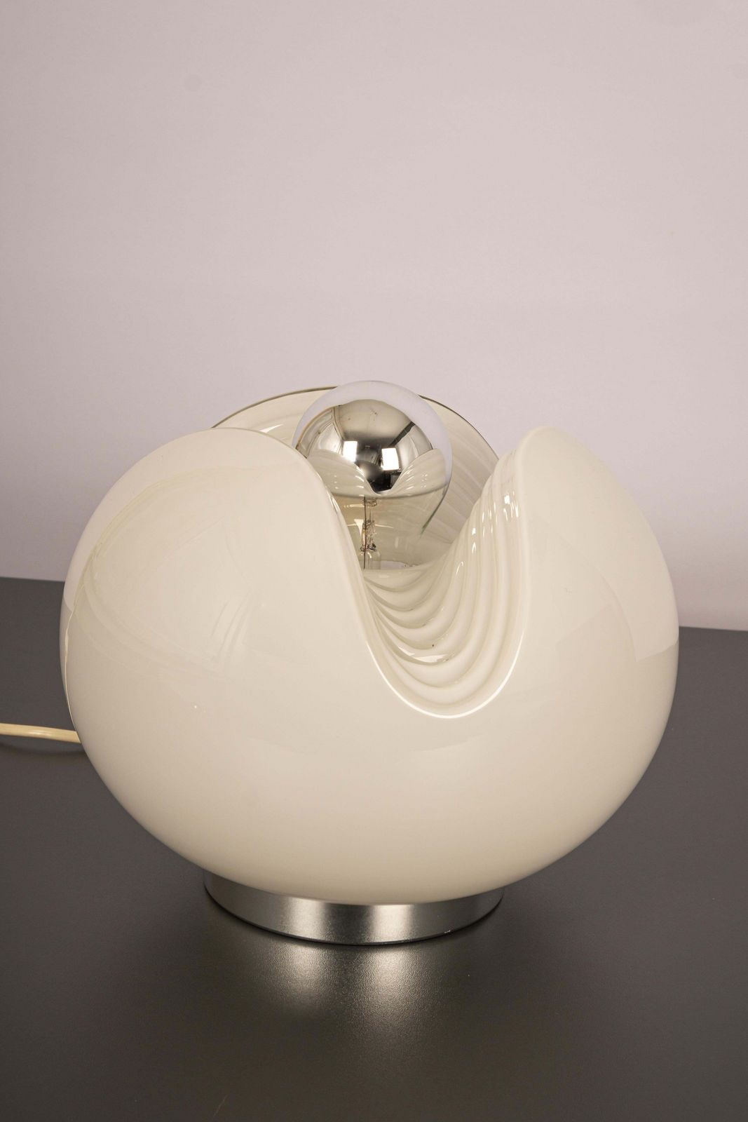 Lighting 1 Of 2 Petite Glass Table Light By Koch & Lowy For Peill & Putzler, Germany, 70s photo