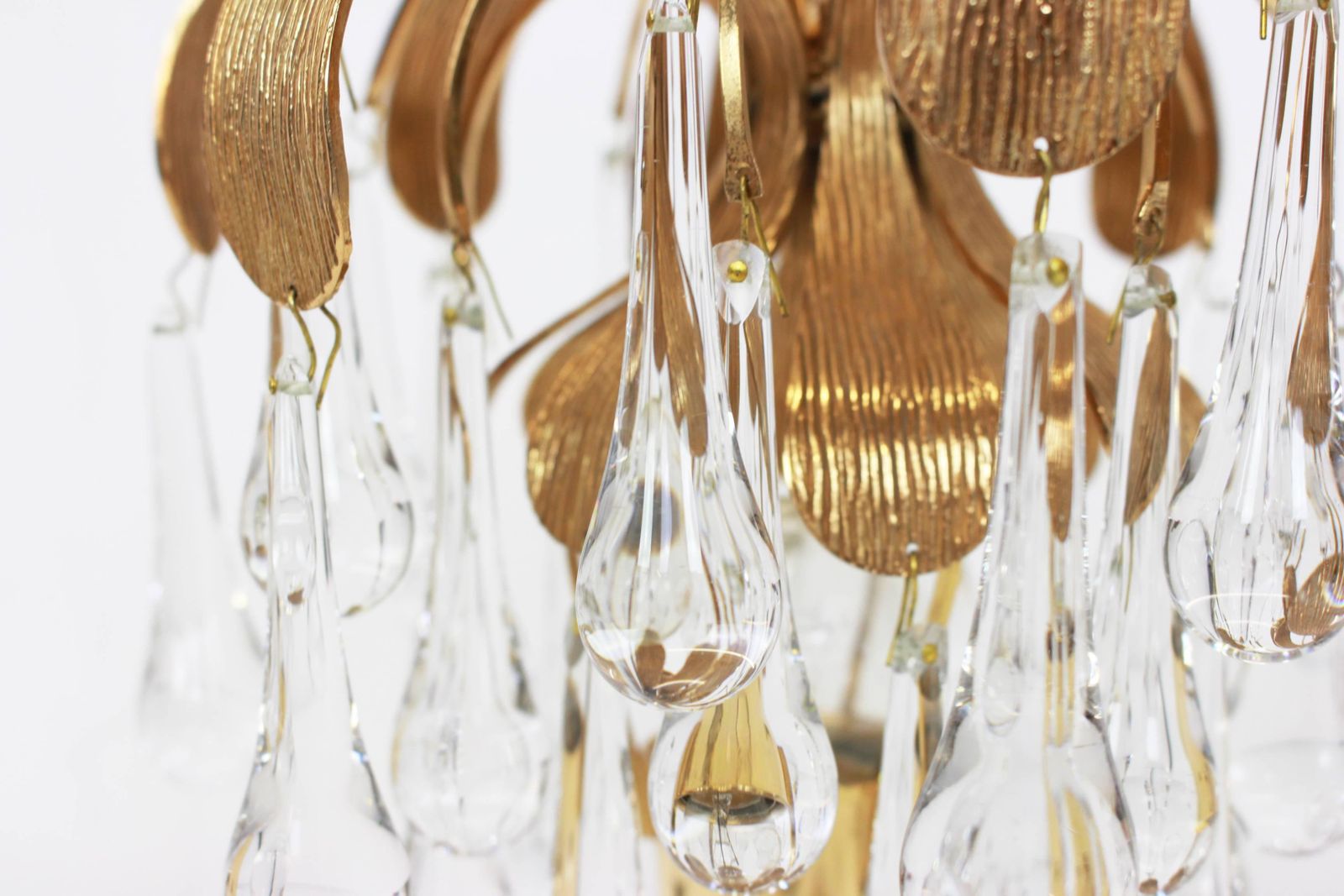 Pair Of Murano Glass Tear Drop Table Lamps By Palwa, Germany, 1960s photo buy