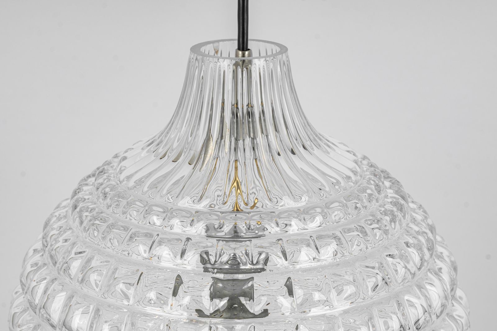 1032.0 1 Of 2 Stunning Crystal Glass Pendant Light, Peill & Putzler, Germany, 1970s photo