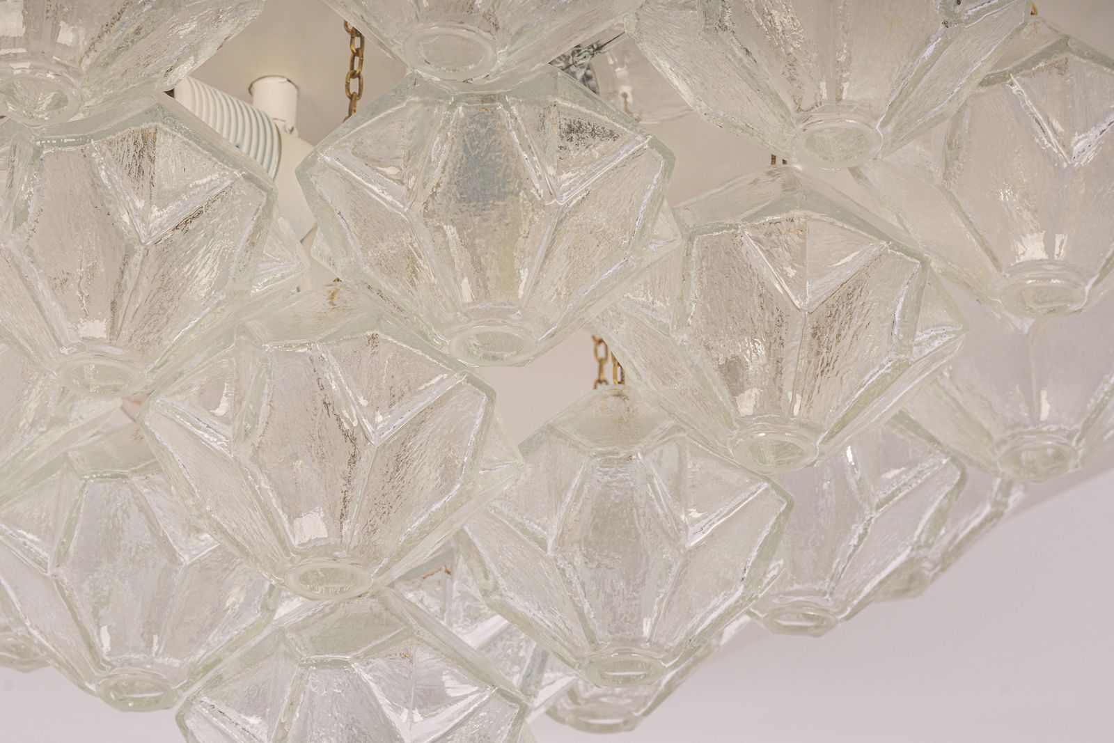 Lighting Large Rare Pagoda Glass Chandelier By Kalmar, Austria, 1960s photo
