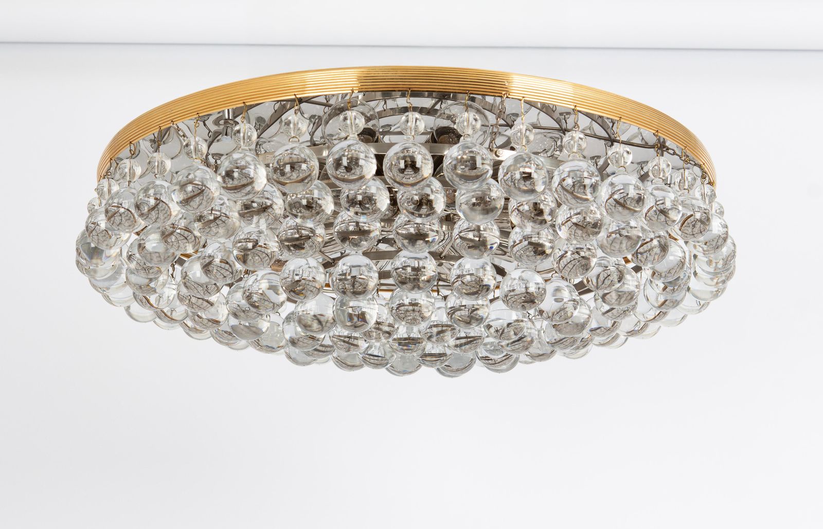 1 Of 2 Large Crystal Glass Tear Drop Chandelier By C.Palme, Germany, 1970s photo furniture