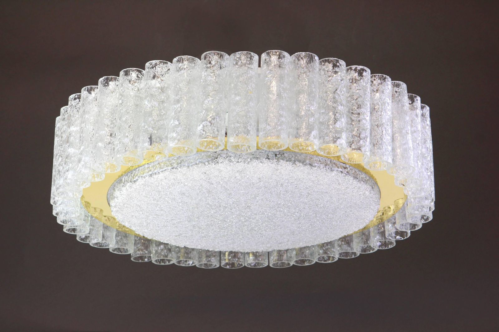 Stunning Murano Glass Tubes Flushmount By Doria, Germany, 1960s photo 2106.0