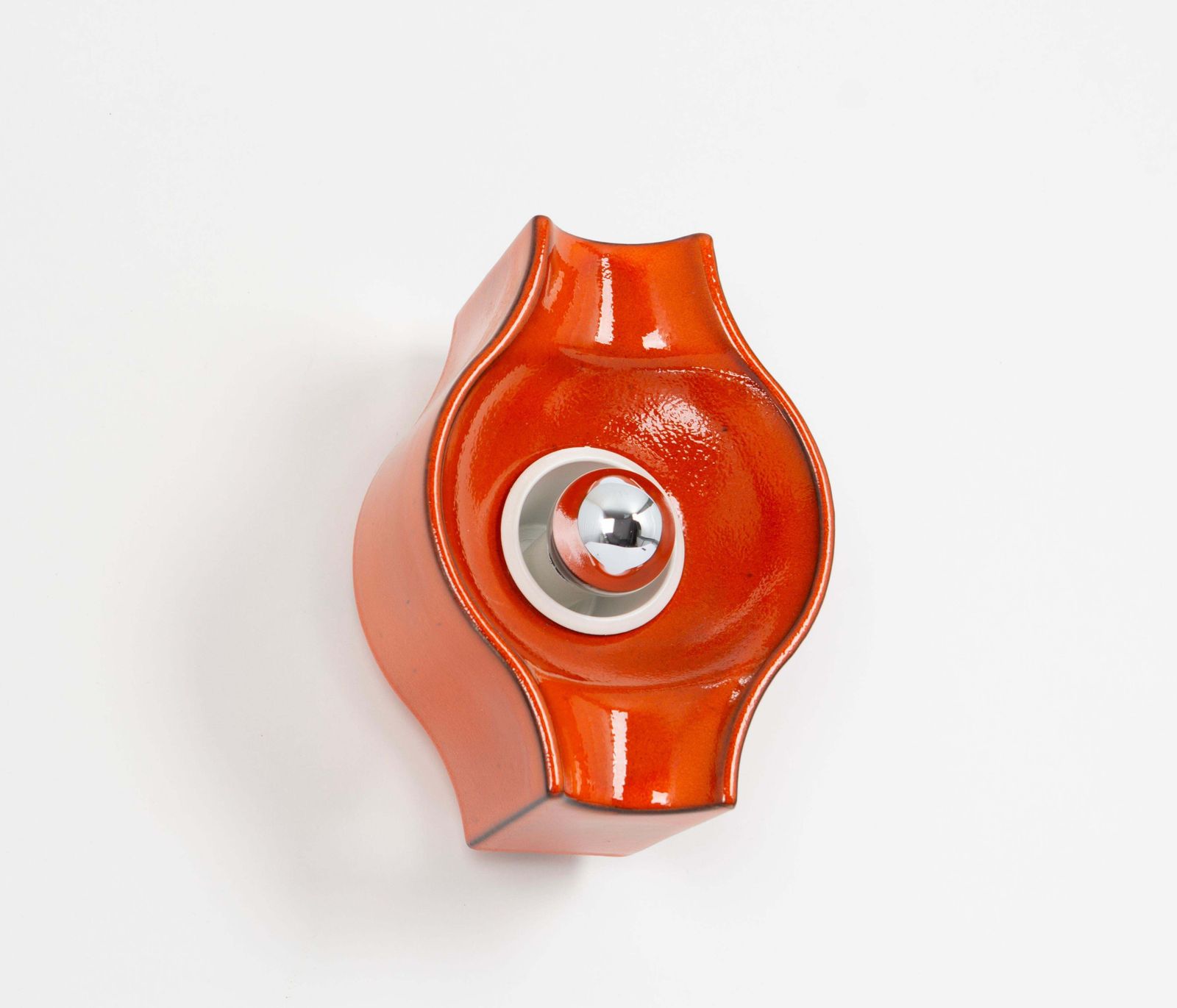 1 Of 6 Ceramic Orange Wall Light Sputnik Designed By Cari Zalloni Germany 1970s photo Lighting