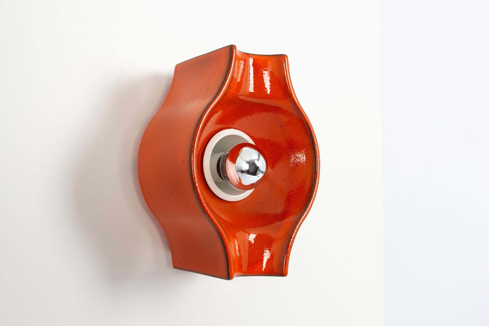 1 Of 6 Ceramic Orange Wall Light Sputnik Designed By Cari Zalloni Germany 1970s photo 516.0
