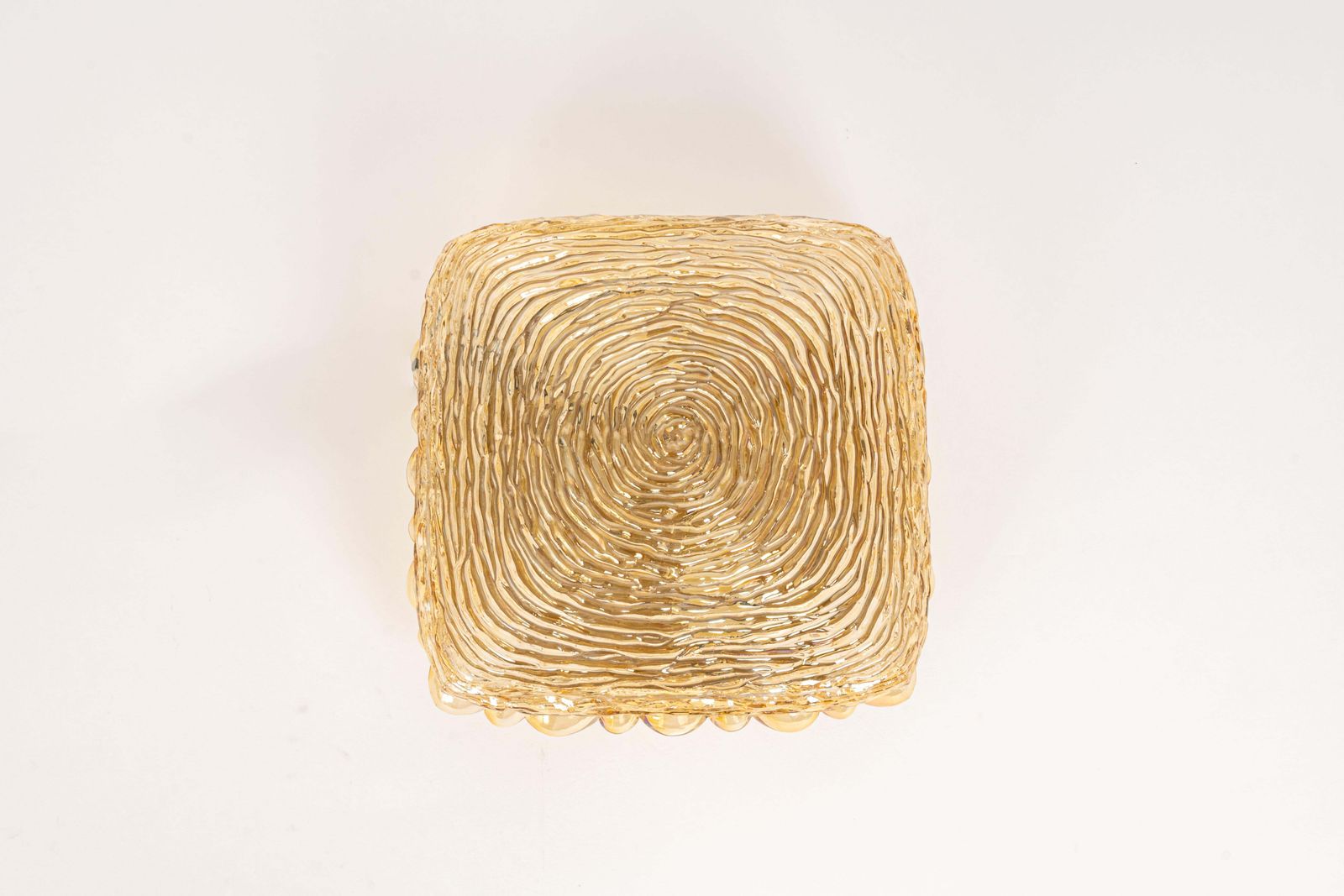 photo for sale 1 Of 10 Amber Glass Sconces In Thumbprint Shape, Germany, 1970s