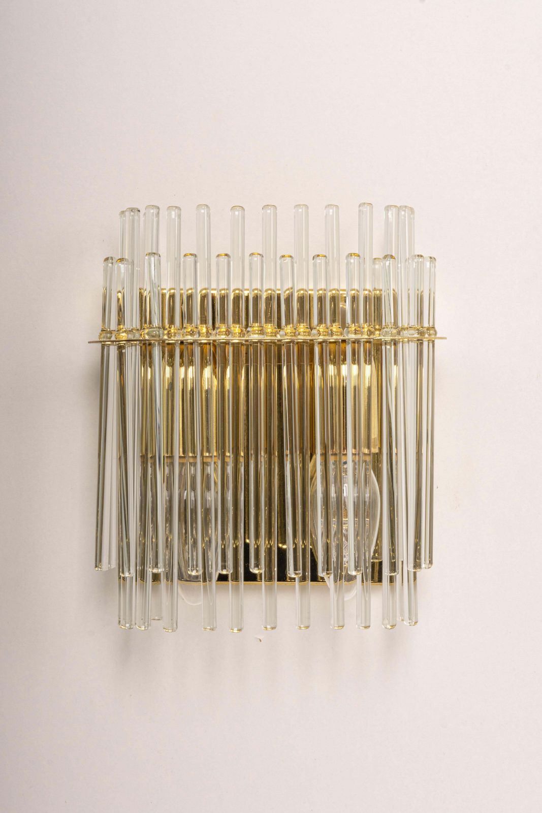 1 Of 2 Pairs Of Wonderful Crystal Rods Sconces Italy, 1970s photo furniture