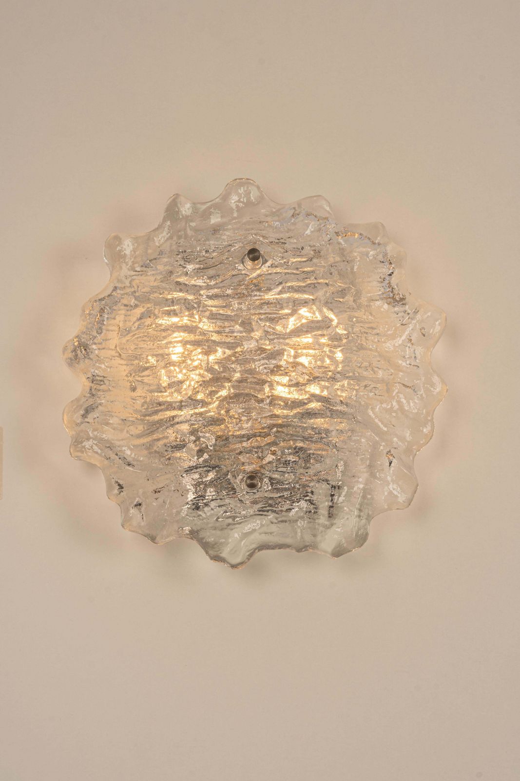 1 Of 2 Exclusive Sputnik Crystal Glass Wall Sconce By Peill & Putzler, Germany photo vintage