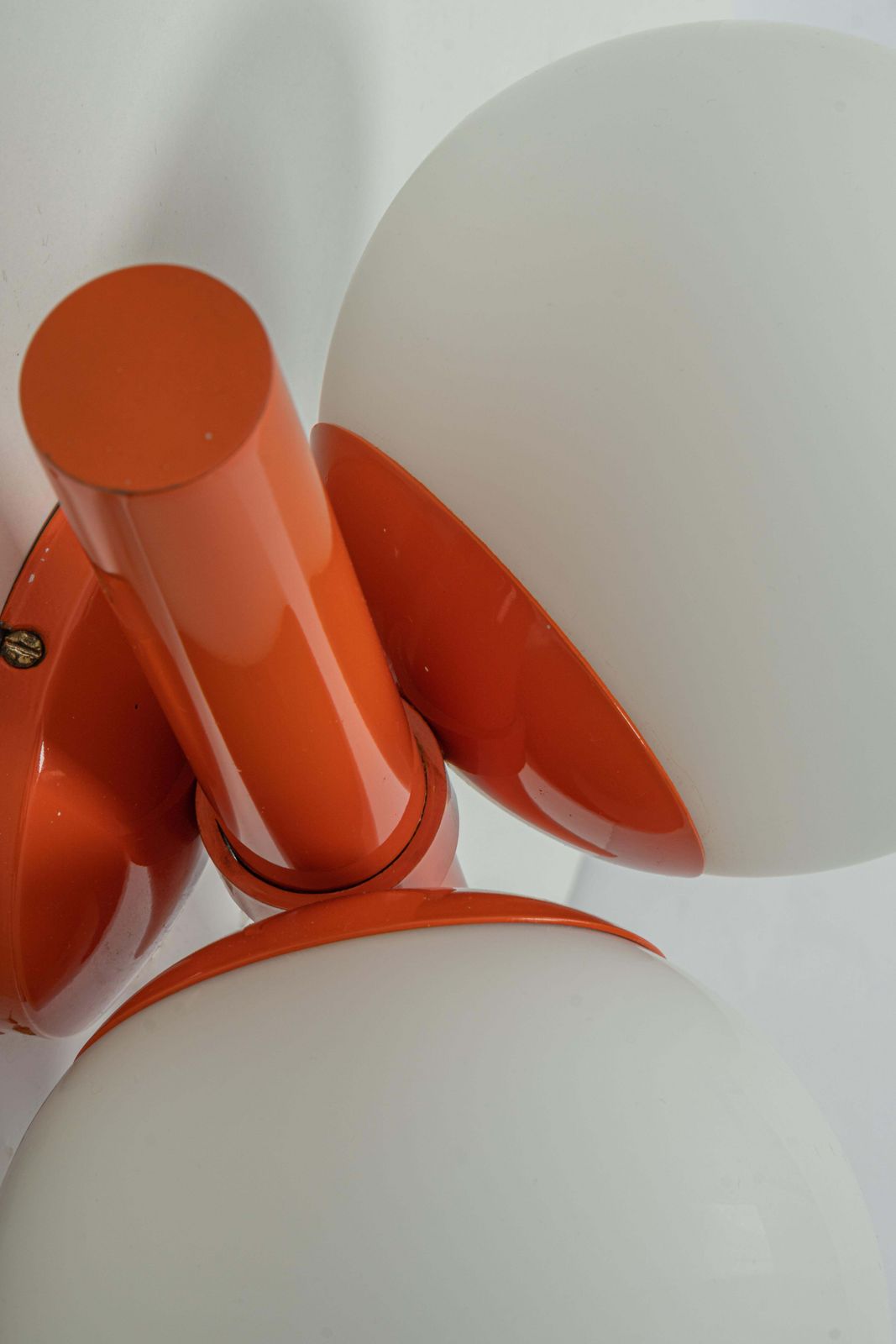 1 Of 3 Midcentury Orbital Wall Lights In Orange By Kaiser, Germany, 1970s photo Lighting