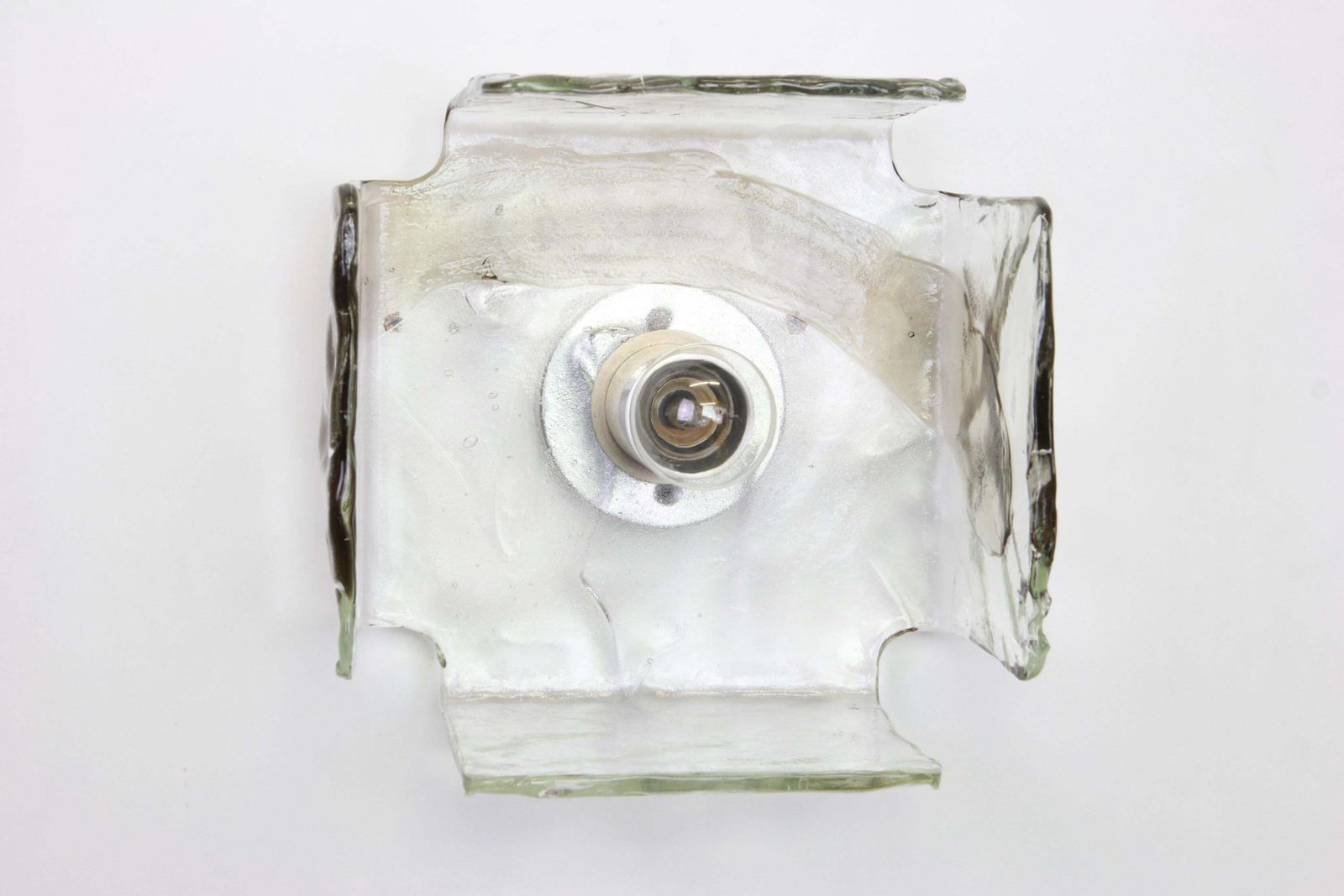 1 Of 4 Large Glass Wall Light Designed By Carlo Nason For Kalmar, 1960s photo vinterior
