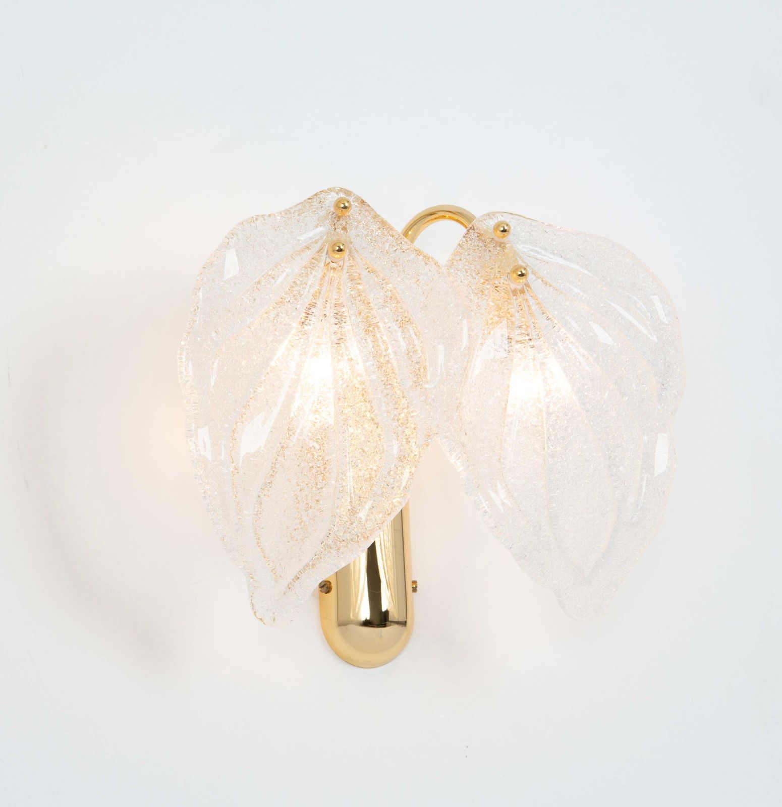 Pair Of Large Stunning Murano Glass Wall Sconce By Novaresi, Italy, 1970s photo buy