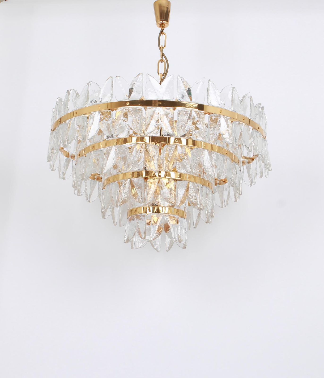 11821.0 Huge Kalmar Chandelier 'Corina', Gilt Brass Glass, Austria, 1970 photo