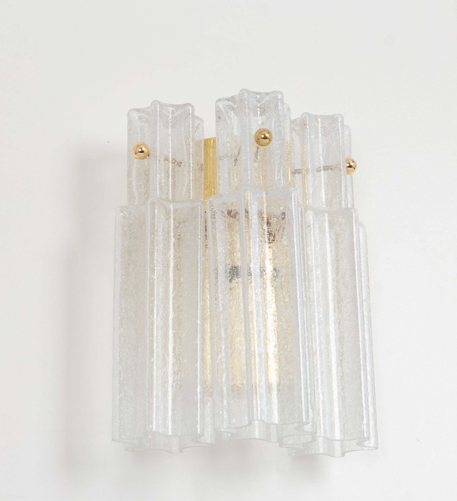 1 Of 2 Sets Of Frosted Glass Wall Lights By Limburg, Germany, 1960s photo for sale