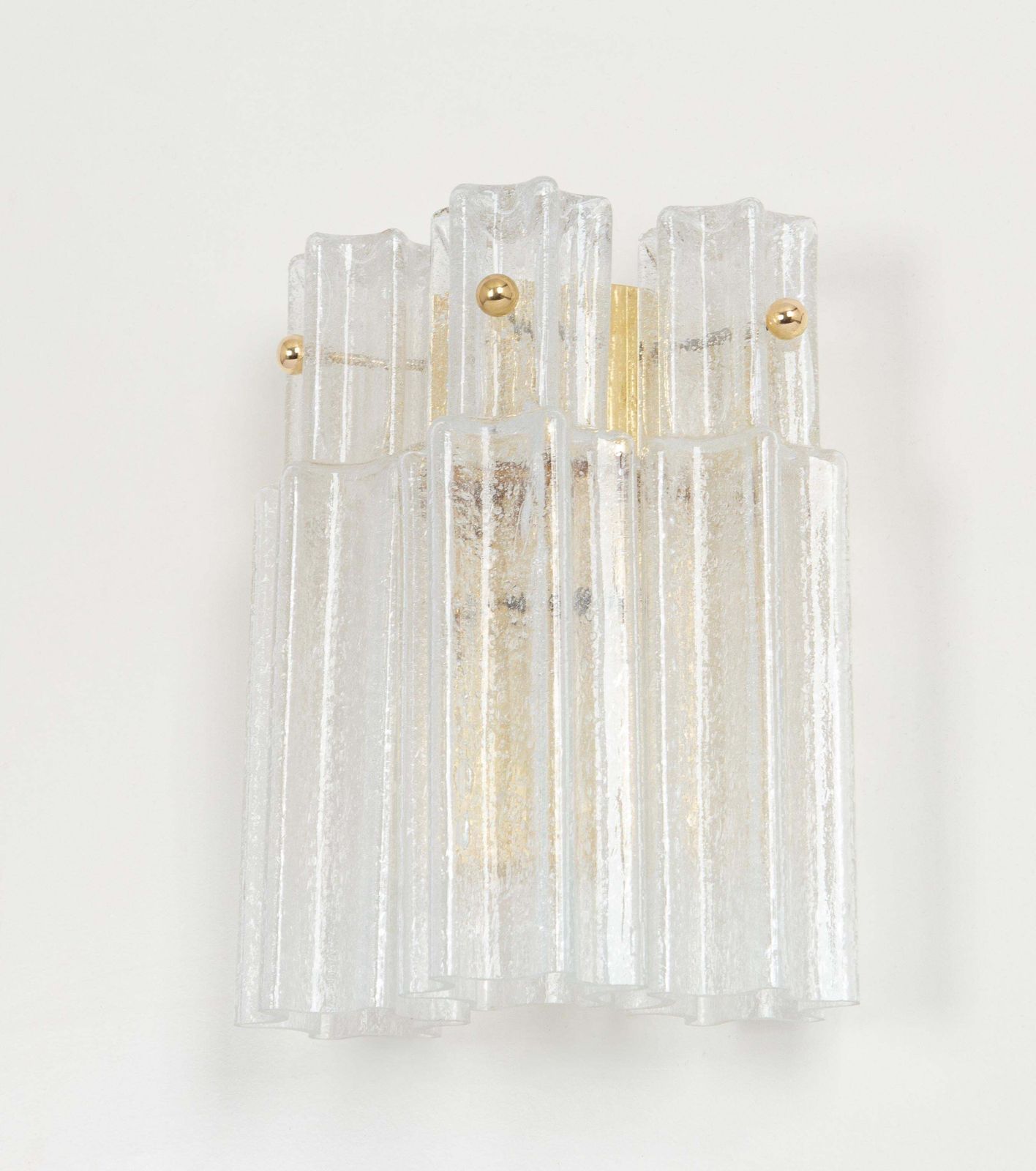 1 Of 2 Sets Of Frosted Glass Wall Lights By Limburg, Germany, 1960s photo vintage