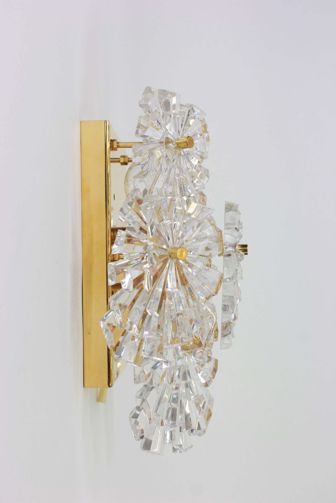 1 Of 2 Sets Wonderful Pair Of Crystal Sconces By Kinkeldey, Germany, 1970s photo vinterior