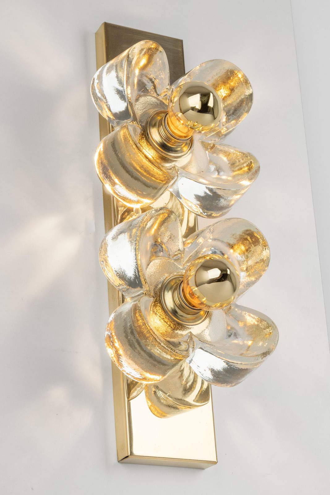 1 Of 2 Stunning Glass Wall Light By Sische, Germany, 1970s photo buy