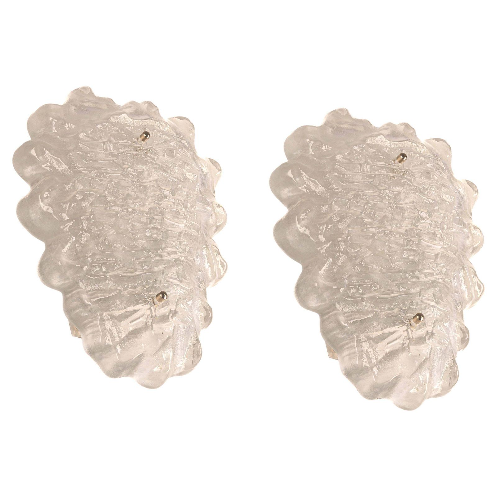 Pair Of Exclusive Sputnik Crystal Glass Wall Sconces By Peill & Putzler, Germany