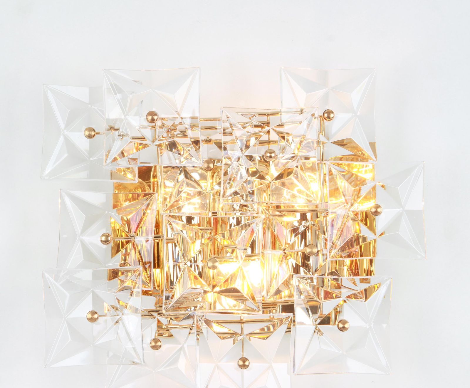 1 Of 2 Wonderful Extra Large Crystal Sconce By Kinkeldey, Germany, 1970s photo buy