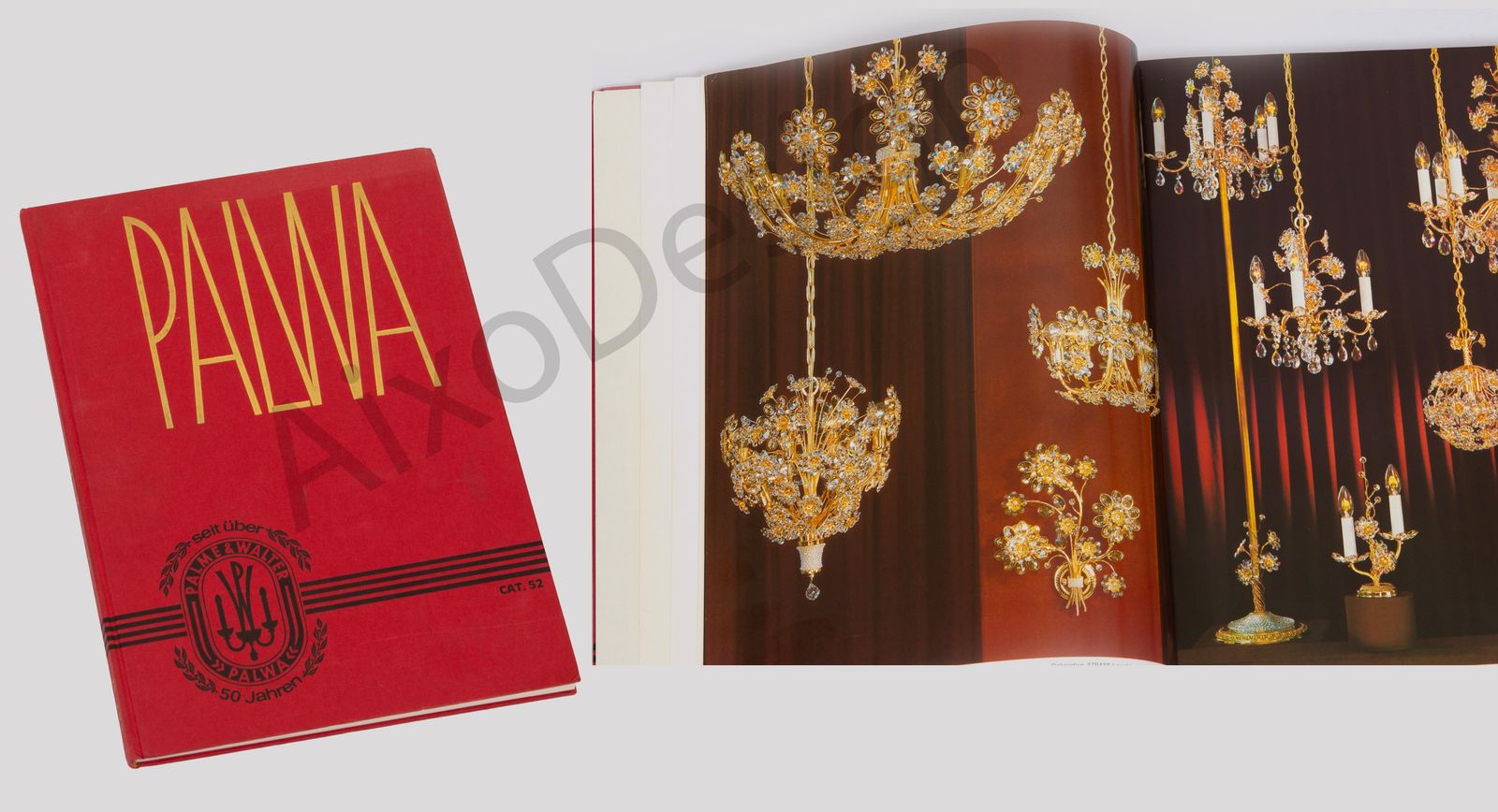 14185.0 Huge Delicate Gilt Brass And Crystal Flower Chandelier By Palwa, Germany, 1970s photo
