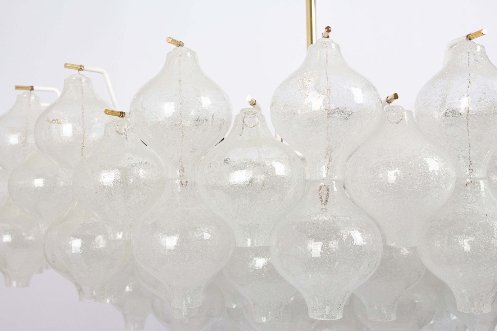 1 Of 2 Extra Large Tulipan Glass Chandelier By Kalmar, Austria, 1960s photo Lighting