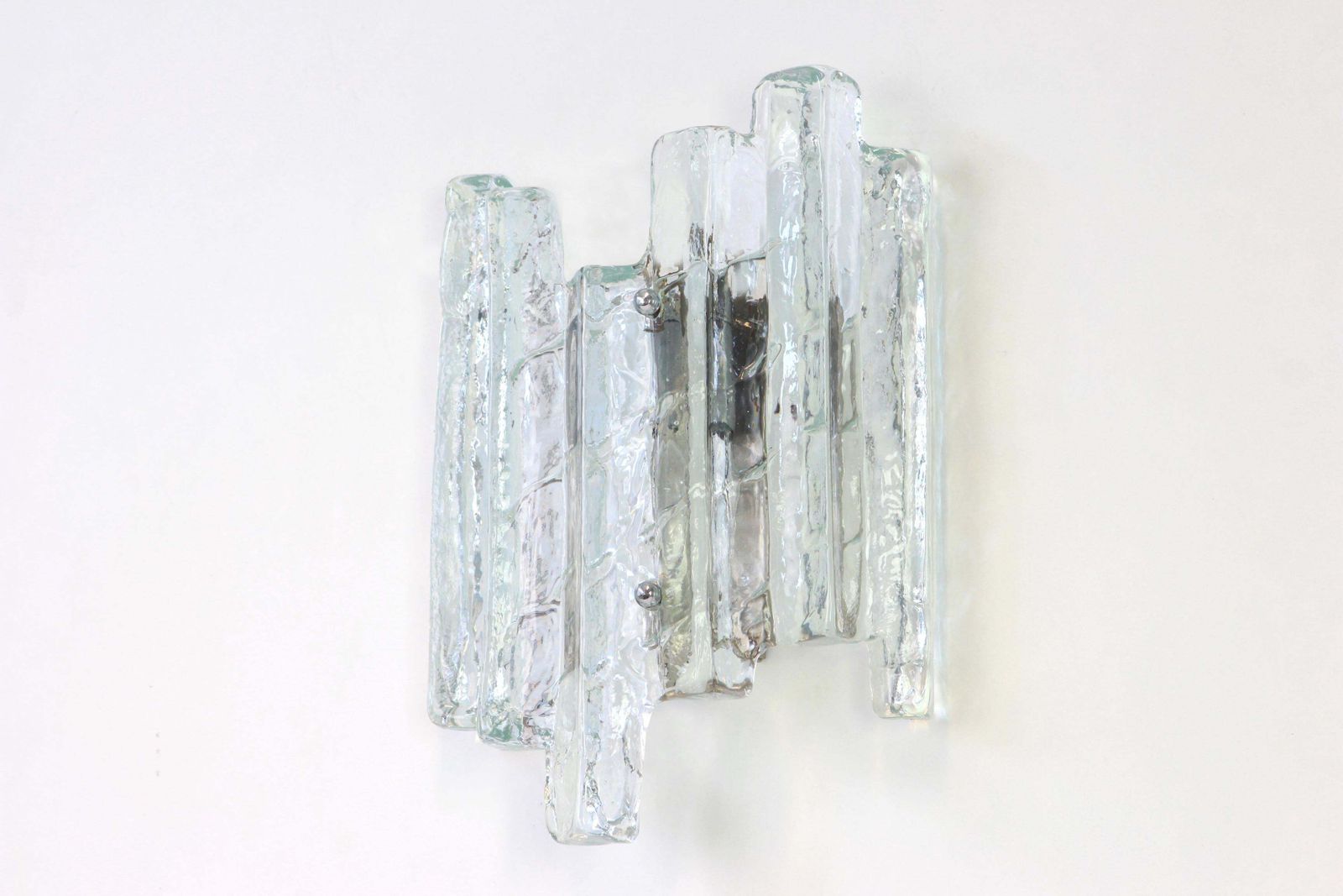 1 Of 3 Pairs Of Large Kalmar Style Sconces Murano Wall Lights, Austria, 1960s photo for sale