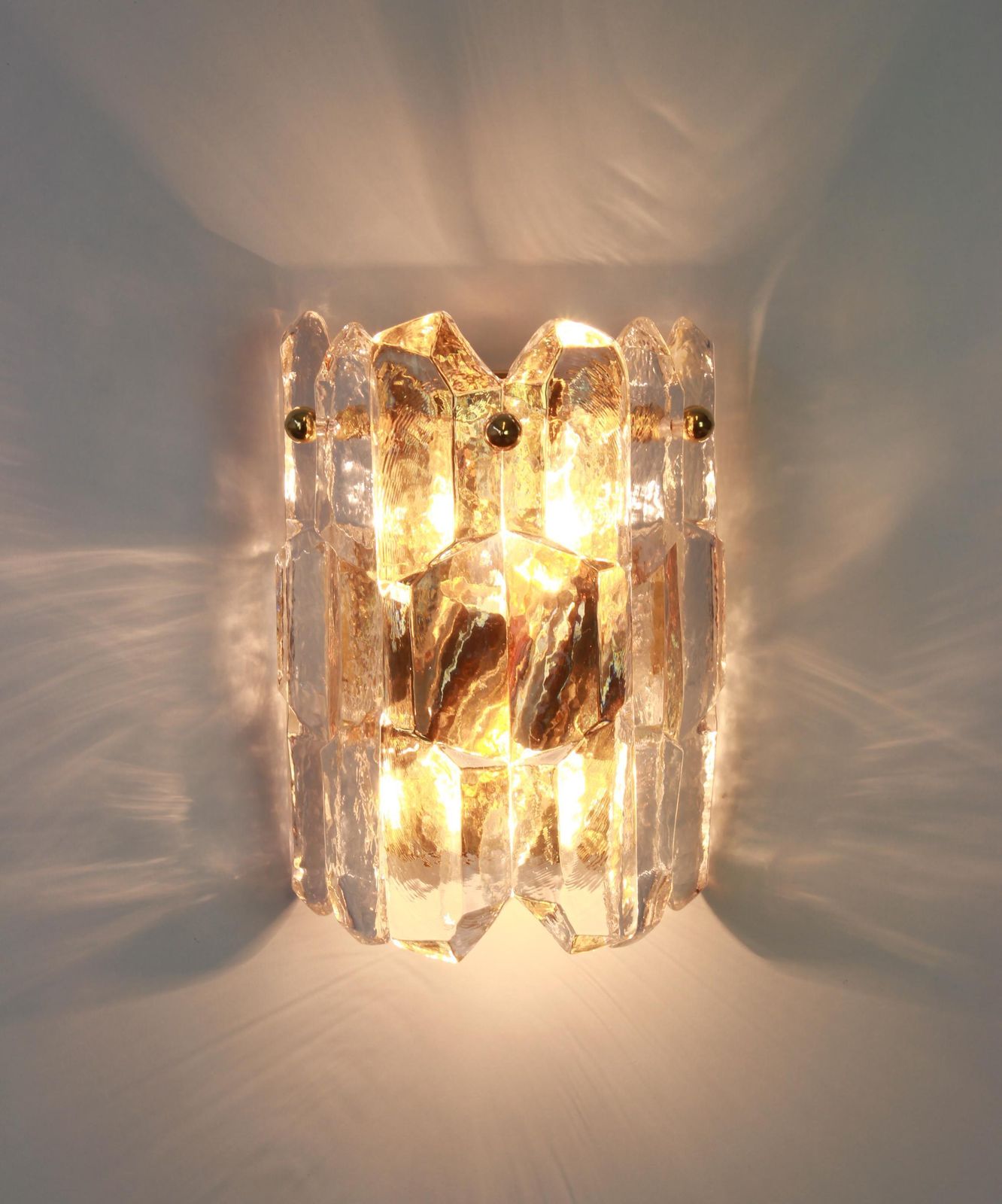1 Of 2 Sets Of Kalmar Gilded Sconces Murano Wall Lights Palazzo, Austria, 1970s photo vintage